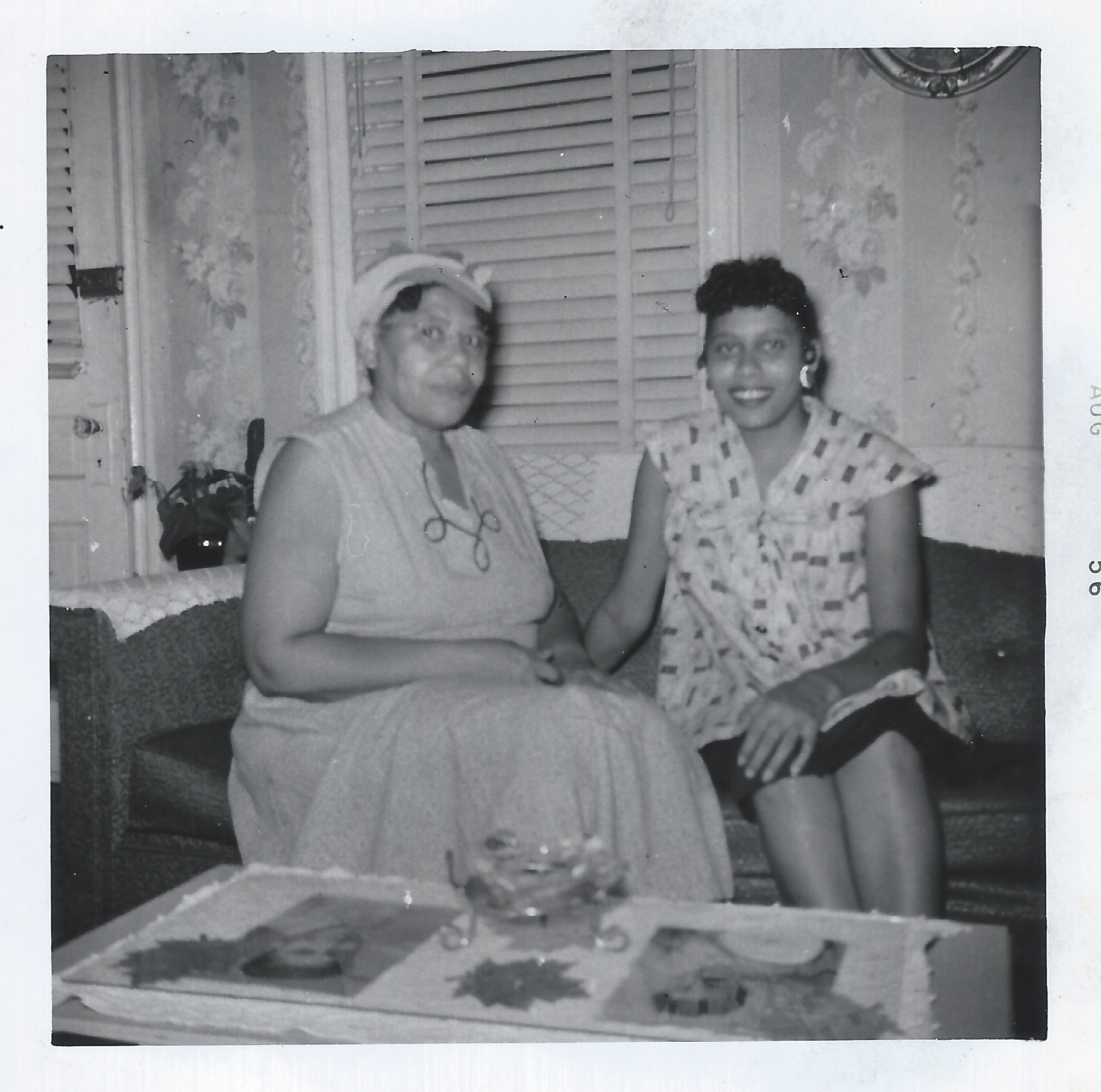 Ethel Louise Belton with her mother, Ethel Lee in 1956